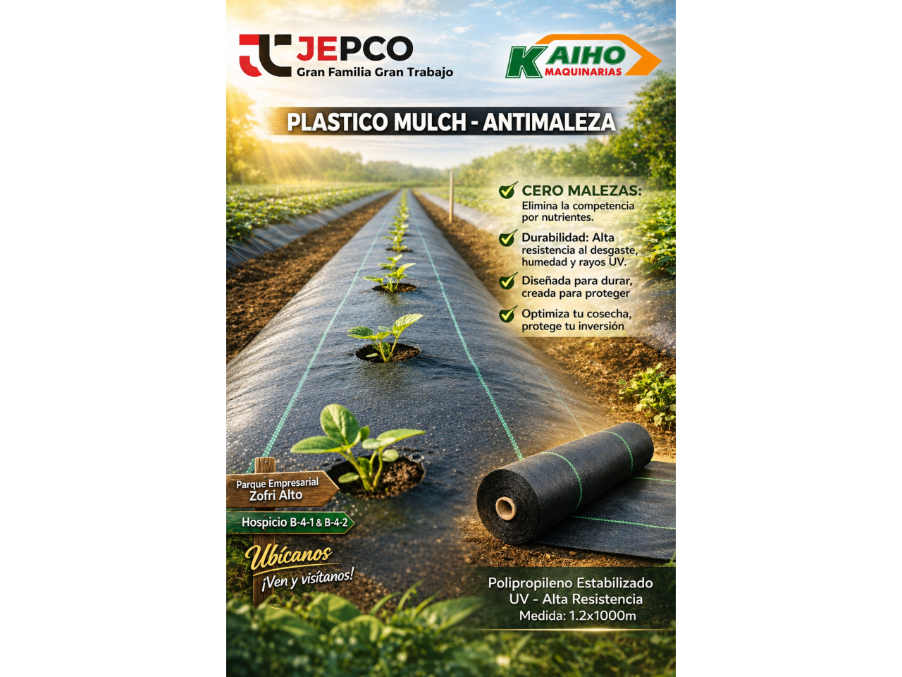 PLASTICO MULCH-ANTIMALEZA